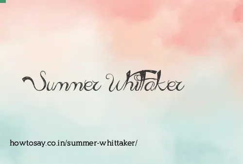 Summer Whittaker