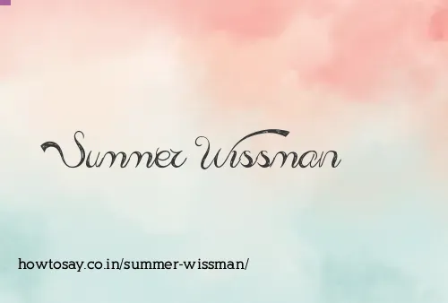 Summer Wissman