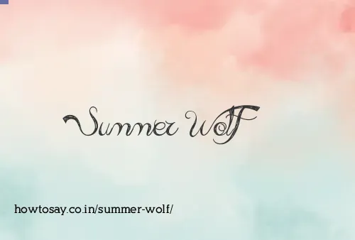 Summer Wolf