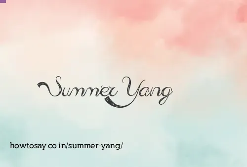 Summer Yang