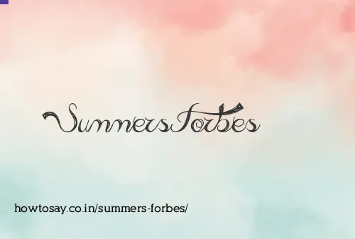 Summers Forbes