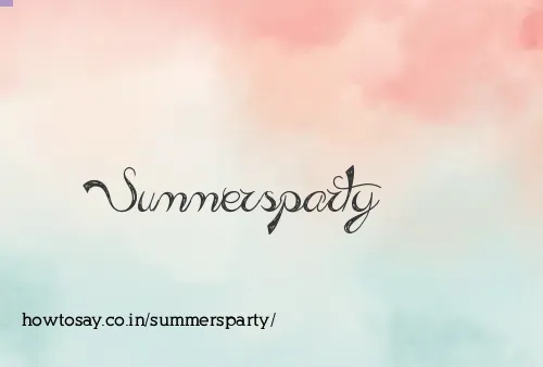 Summersparty