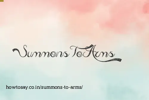 Summons To Arms