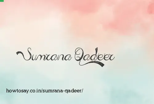 Sumrana Qadeer