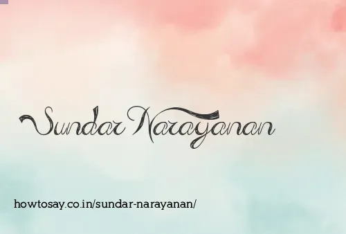 Sundar Narayanan