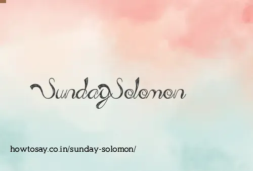 Sunday Solomon