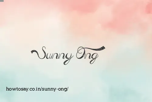Sunny Ong