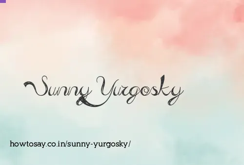 Sunny Yurgosky
