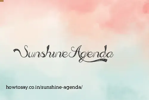 Sunshine Agenda