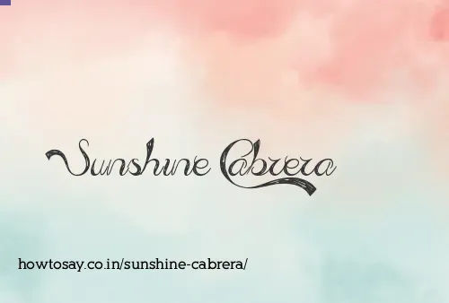 Sunshine Cabrera