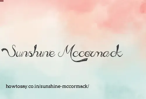 Sunshine Mccormack