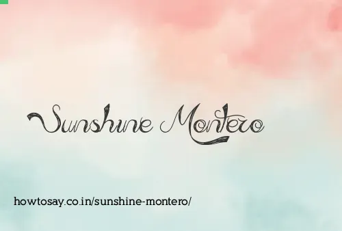 Sunshine Montero