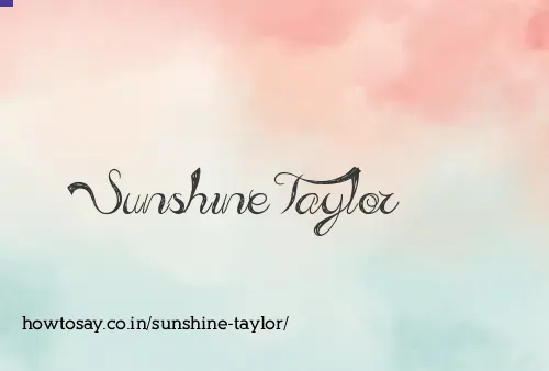 Sunshine Taylor