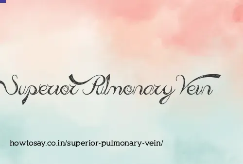 Superior Pulmonary Vein