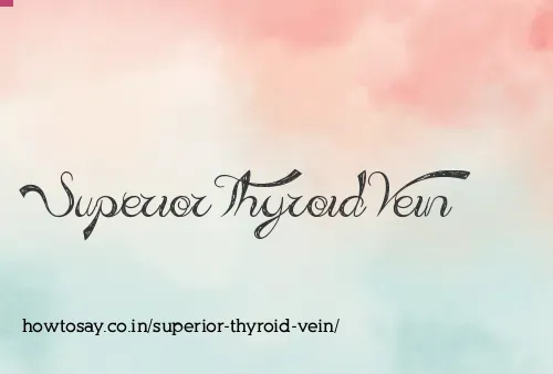 Superior Thyroid Vein