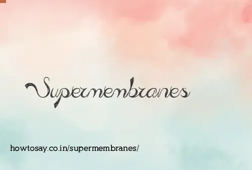 Supermembranes