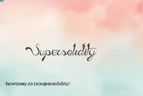 Supersolidity