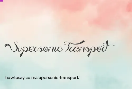 Supersonic Transport