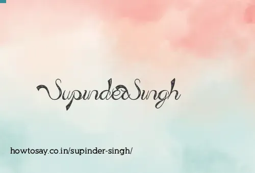 Supinder Singh