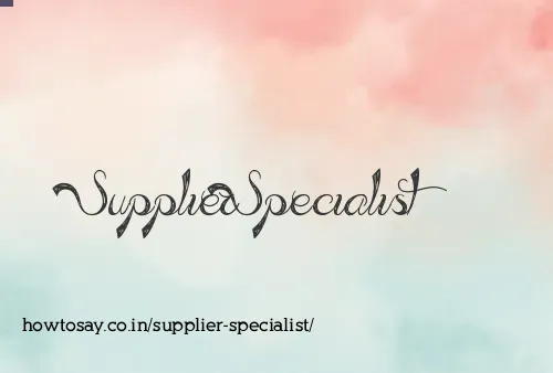 Supplier Specialist
