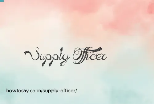 Supply Officer