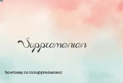 Suppramanian