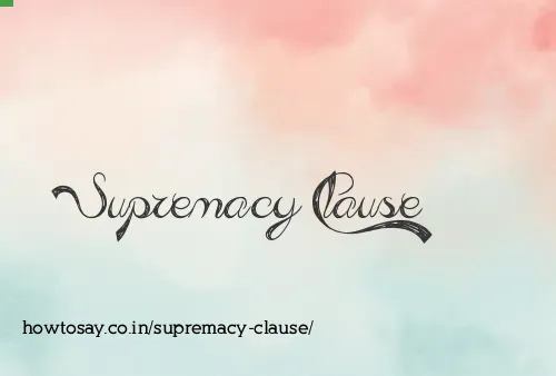 Supremacy Clause
