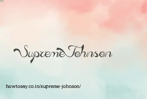Supreme Johnson