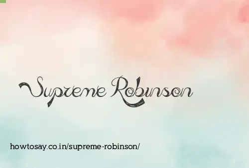 Supreme Robinson