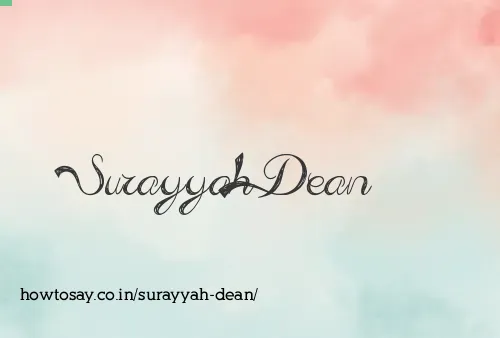 Surayyah Dean