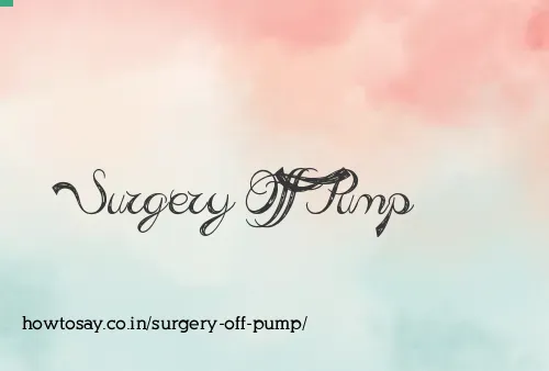 Surgery Off Pump