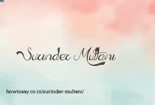 Surinder Multani