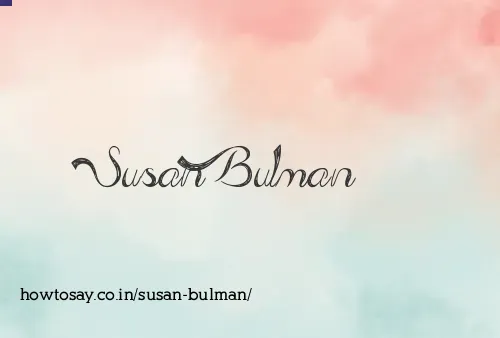 Susan Bulman