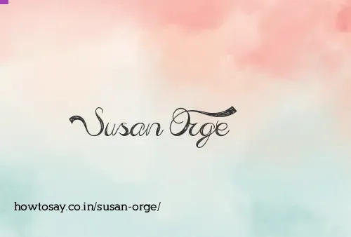 Susan Orge
