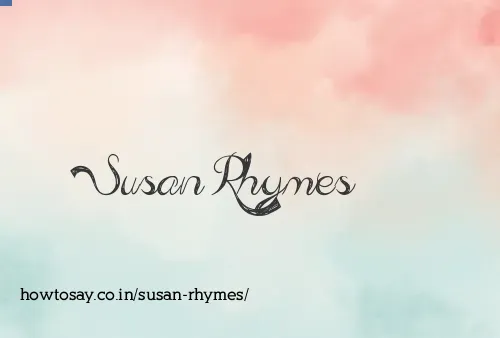 Susan Rhymes