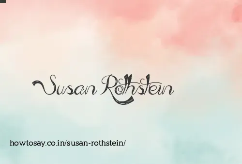 Susan Rothstein