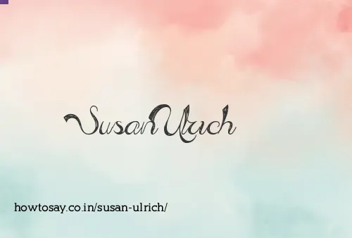Susan Ulrich
