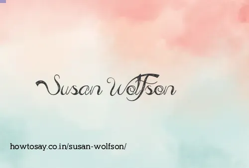 Susan Wolfson