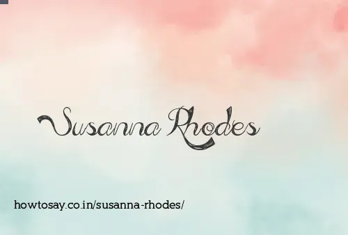 Susanna Rhodes