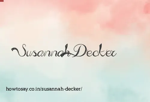 Susannah Decker