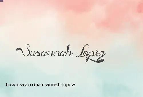 Susannah Lopez