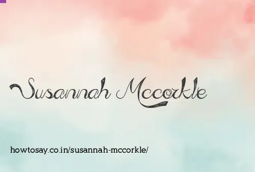 Susannah Mccorkle