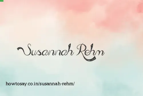 Susannah Rehm