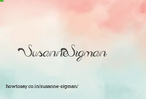 Susanne Sigman