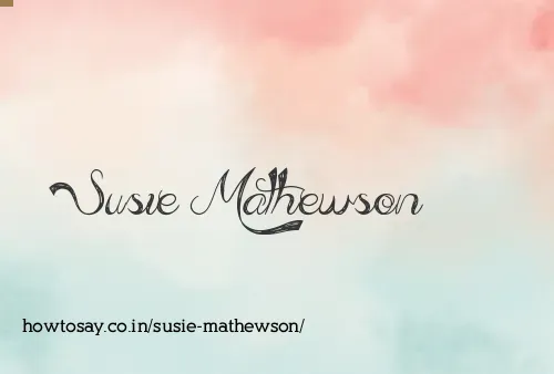 Susie Mathewson