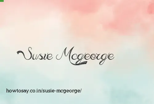 Susie Mcgeorge