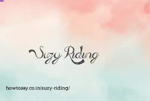 Suzy Riding