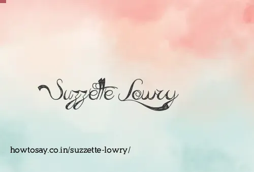 Suzzette Lowry