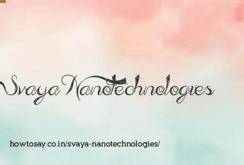 Svaya Nanotechnologies