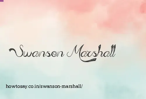 Swanson Marshall